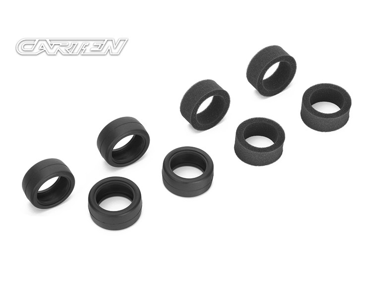 CARTEN GOMME SLICK M-CHASSIS CON SPUGNE (4) CARTEN GOMME SLICK M-CHASSIS CON SPUGNE (4)