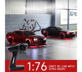 MICRO AUTO MUSCLE CAR RC 1/76 RTR 2,4GHZ COLORI VARI