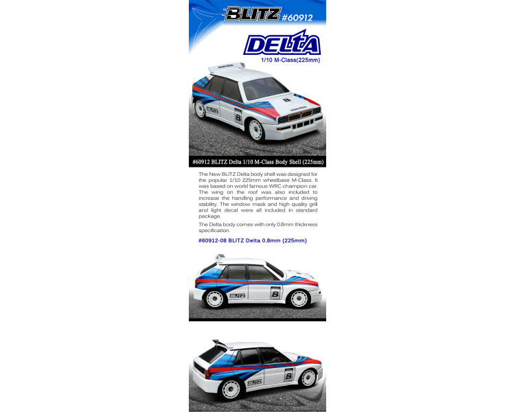 CARROZZERIA TRASPARENTE DELTA-M 1/10 225MM M-CHASSIS CARROZZERIA TRASPARENTE DELTA-M 1/10 225MM M-CHASSIS