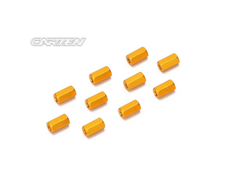 DISTANZIALI 10MM ALLUMINIO FILETTATI M3 DISTANZIALI 10MM ALLUMINIO FILETTATI M3