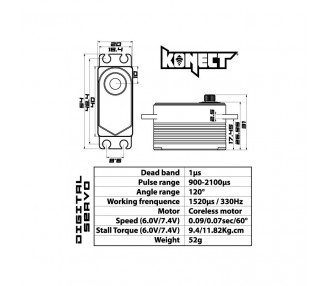 KONECT 1207HVLP SERVO LOW PROFILE INGR. METALLICI 12 KG/CM