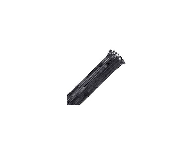 GUAINA COPRI FILI 6MM IN TESSUTO NERO 100CM