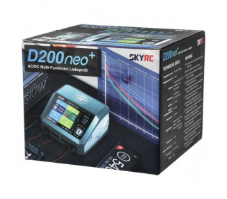 CARICABATTERIE D200 NEO+ DOPPIA USCITA 12/220V 1-6S LIPO 4-15S NIMH AC 200W DC 400W