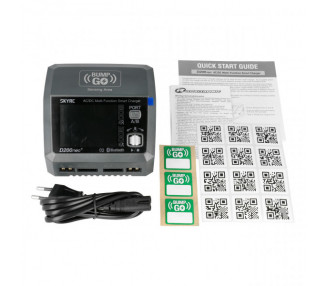 CARICABATTERIE D200 NEO+ DOPPIA USCITA 12/220V 1-6S LIPO 4-15S NIMH AC 200W DC 400W