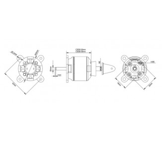 MOTORE BRUSHLESS CASSA ROTANTE SPITZ 3530-14 1100KV