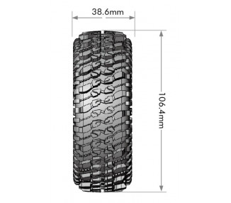 GOMME INCOLLATE CRAWLER CR-CHAMP 1.9 106MM HEX 12MM (2)