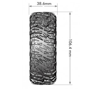 GOMME INCOLLATE CRAWLER CR-MALLET 1.9  106MM  HEX 12MM (2) GOMME INCOLLATE CRAWLER CR-MALLET 1.9  106MM  HEX 12MM (2)