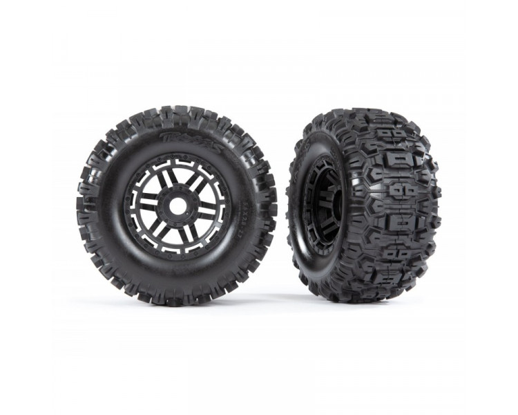 SLEDGE GOMME INCOLLATE SU CERCHIO NERO SLEDGEHAMMER 2,8 ESAGONO 17MM. (2)