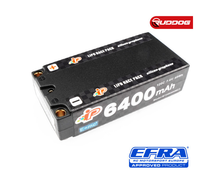 INTELLECT BATTERIA LIPO SHORTY GRAPHENE  MC3 HV 7,6V 6400MHA 120C