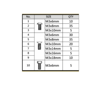CARTEN SET VITI GOLD CON CONTENITORE M210-T410 (160) CARTEN SET VITI GOLD CON CONTENITORE M210-T410 (160)