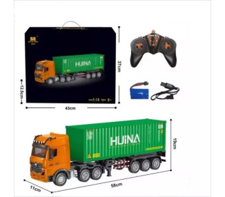 MOTRICE CON RIMORCHIO CONTAINER  R/C 1/18 9CH