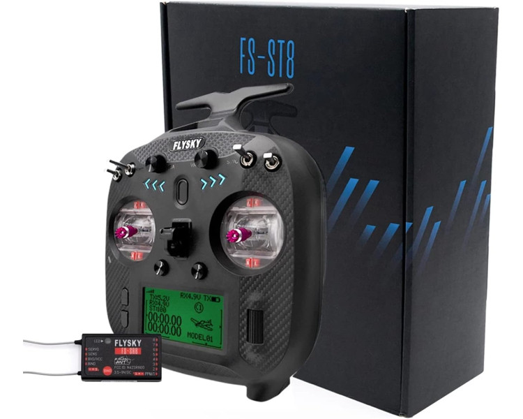 RADIOCOMANDO FS-ST8 8CH DISPLAY 2,4 GHZ + RX FS-SR8
