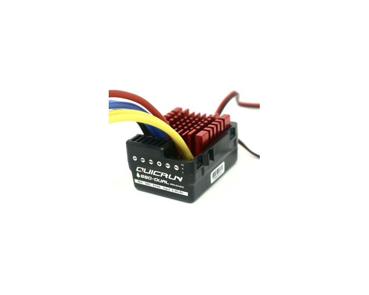 QUICRUN REGOLATORE BRUSHED 80A WATERPROOF 2/4S LIPO X2 MOTORI