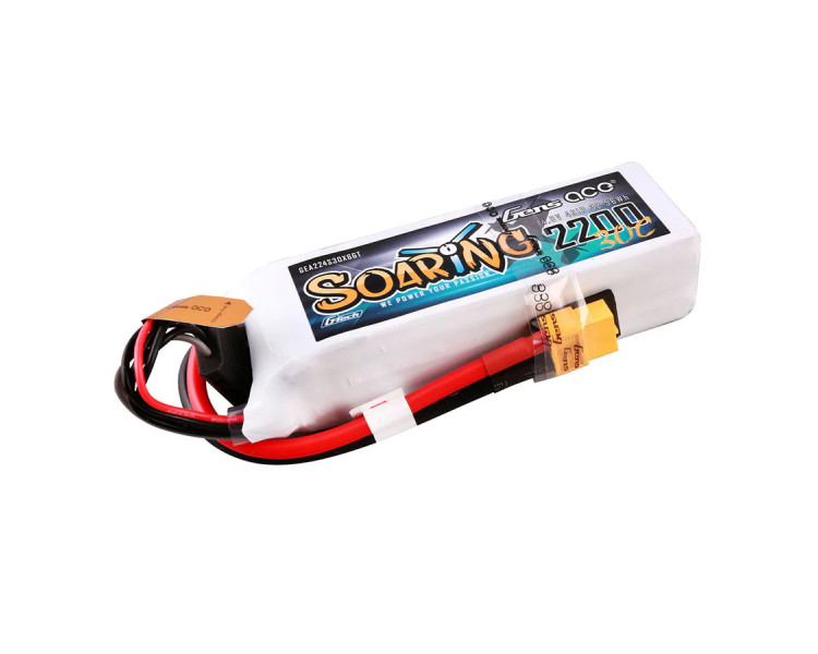 BATTERIE LIPO GENS ACE 4S 14,8V 2200MHA 30C XT60 G-TECH