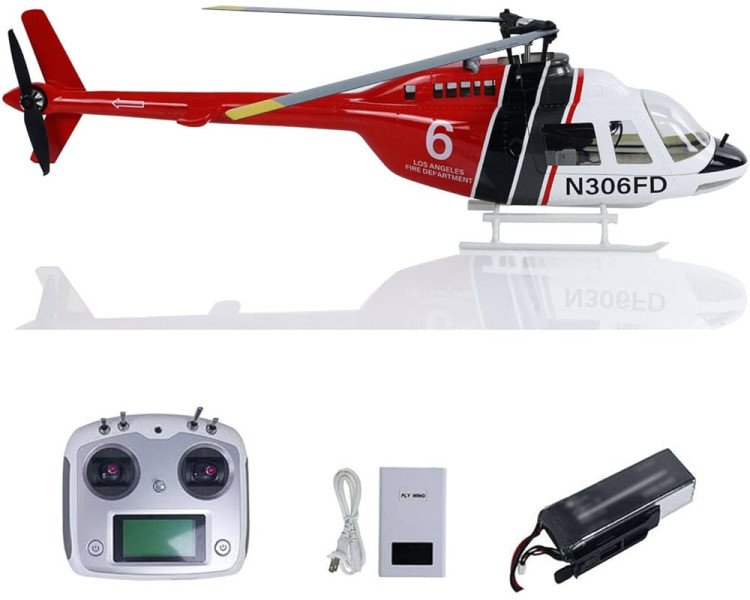 FLY-WING ELICOTTERO BELL-206 V3 CON CENTRALINA DI STABILIZZAZIONE E GPS H1 RTF