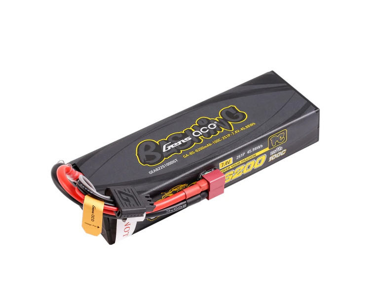 BATTERIA LIPO GENS ACE 2S 7,4V 6200MHA 100C HARD CASE G-TECH