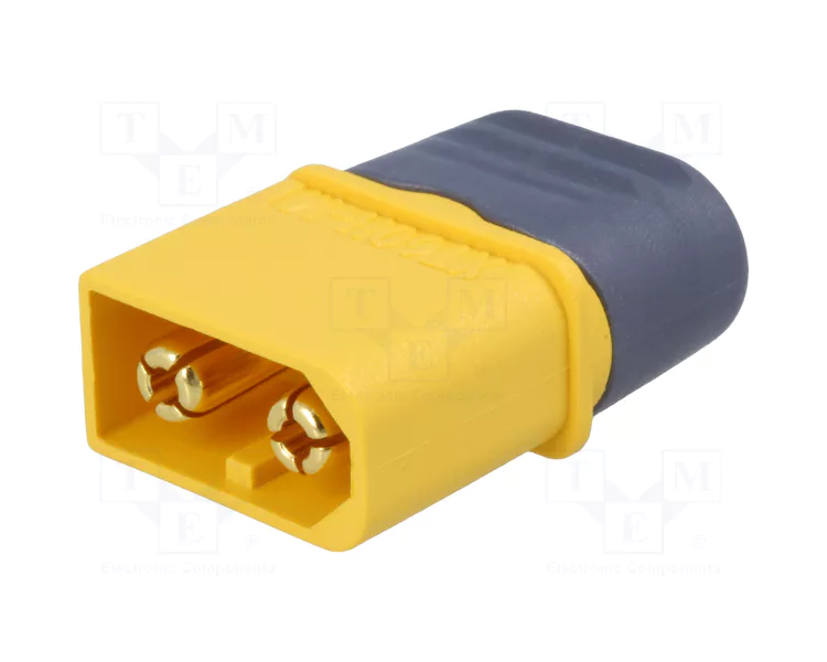 CONNETTORI ORO GIALLI 4MM XT60 MASCHIO CON COPRIFILI CONNETTORI ORO GIALLI 4MM XT60 MASCHIO CON COPRIFILI