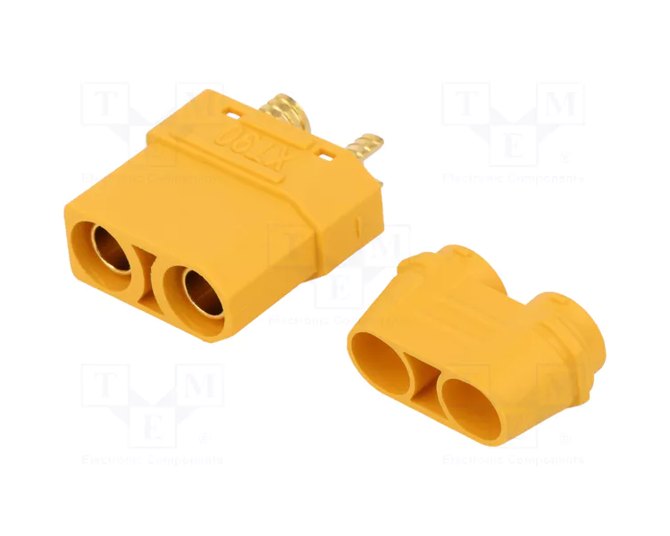 CONNETTORI ORO GIALLI 5MM  FEMMINA XT90 (2) CONNETTORI ORO GIALLI 5MM  FEMMINA XT90 (2)
