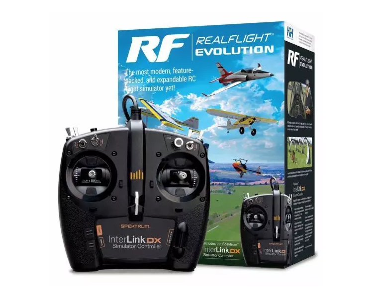 SIMULATORE REAL FLIGTH EVOLUTION CON INTERLINK DX-USB CONTROLLER