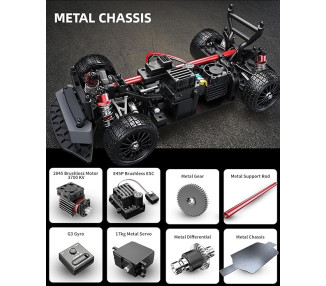 HYPER GO VOLKSWAGEN POLO R WRC 1/14 4WD BRUSHLESS CON GIROSCOPIO RTR