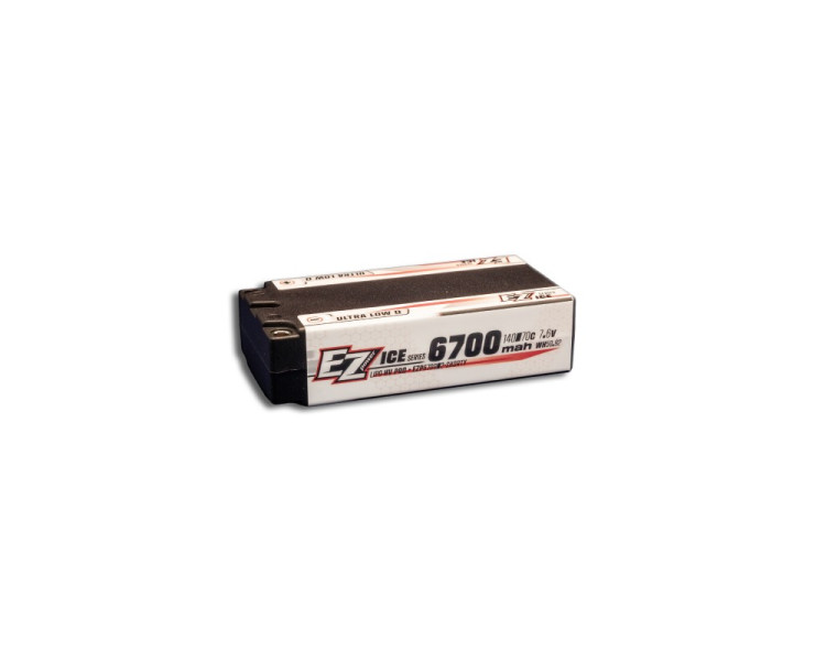 EZPOWER LIPO SHORTY LONG RUN 6700MHA 7,6V 2S 140/70C ICE SERIES PIN 5MM