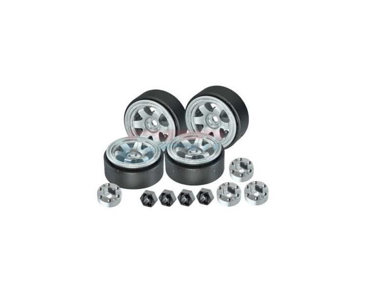SET CERCHI BEADLOCK 1.0 6 RAZZE ALLUMINIO TRX-4M