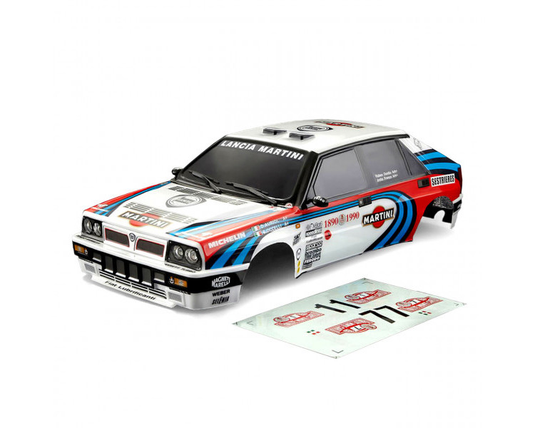 CARROZZERIA VERNICIATA 1/10 190MM LANCIA DELTA INTEGRALE 16V MARTINI