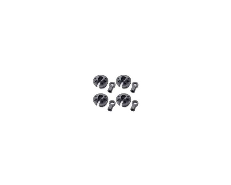 SET PIATTELLI AMMORTIZZATORI 1/10 13MM CON UNIBALL (4)