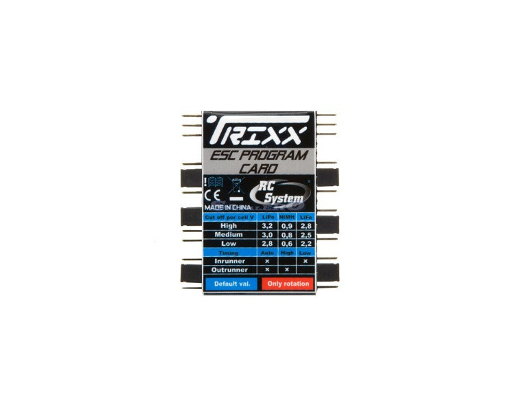 PROGRAM CARD TRIXX BLUE LINE