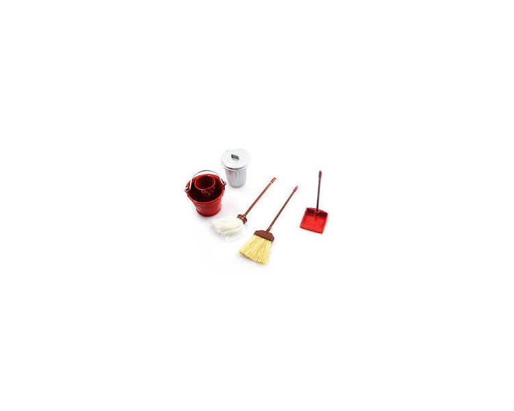 SET PULIZIE , SCOPA,SECCHIO,MOCHO E BIDONE