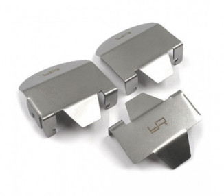 SET PROTEZIONI INOX ANTERIORI/POSTERIORI (3). PER TRAXXAS TRX-4/TRX-6