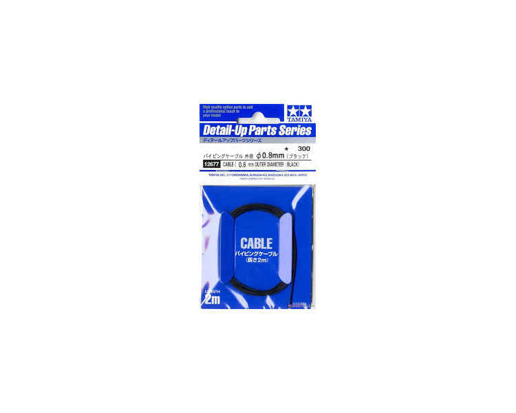 CAVO VINILE DIAMETRO0,8MM NERO (2M)