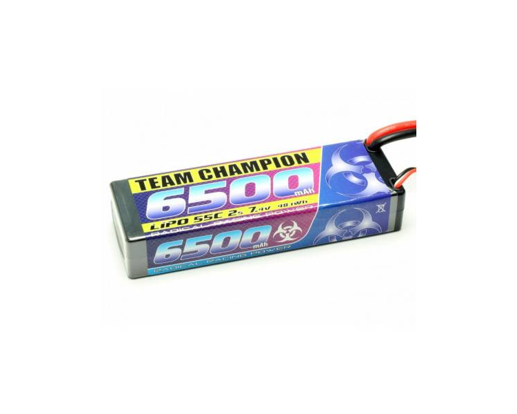 PACCO BATTERIE LIPO 7,4V 6500MHA 55C HARD CASE