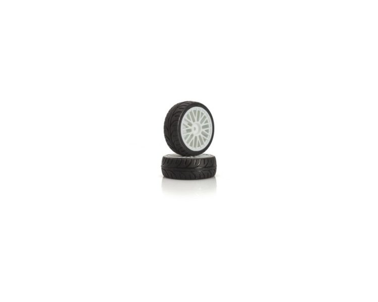 PNEUMATICI INTAGLIATI 1/10 INCOLLATI SU CERCHI A RAZZE 24MM (4) PNEUMATICI INTAGLIATI 1/10 INCOLLATI SU CERCHI A RAZZE 24MM (4)