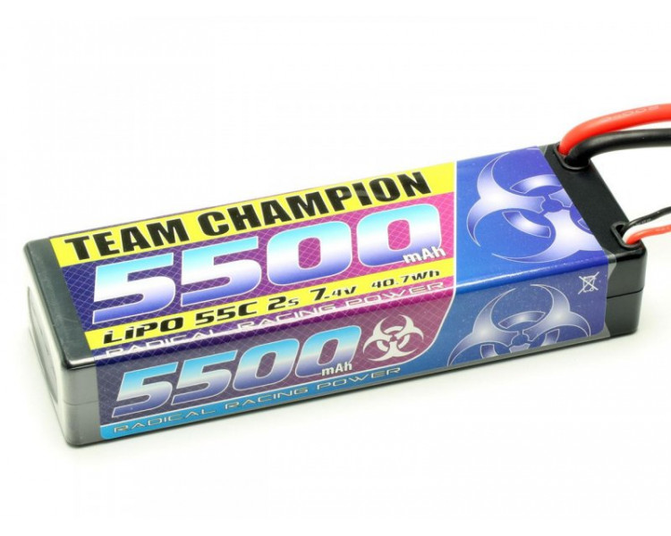 PACCO BATTERIE LIPO 7,4V 5500MHA 55C HARD CASE