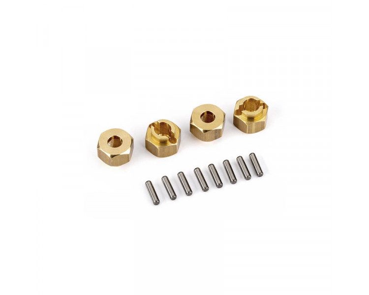 TRX-4M SET TRASCINATORI ESAGONALI IN OTTONE 7MM CON SPINE (4)