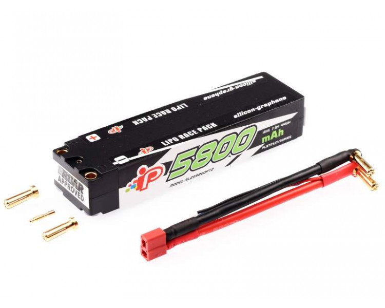 BATTERIA LIPO SLIM GRAPHENE PT2 TC HV 7,6V 5800MHA 120C BATTERIA LIPO SLIM GRAPHENE PT2 TC HV 7,6V 5800MHA 120C