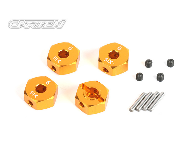 CARTEN ESAGONI RUOTA 12MM CON FERMO E SPINE SPESSORE 6MM. (4) CARTEN ESAGONI RUOTA 12MM CON FERMO E SPINE SPESSORE 6MM. (4)