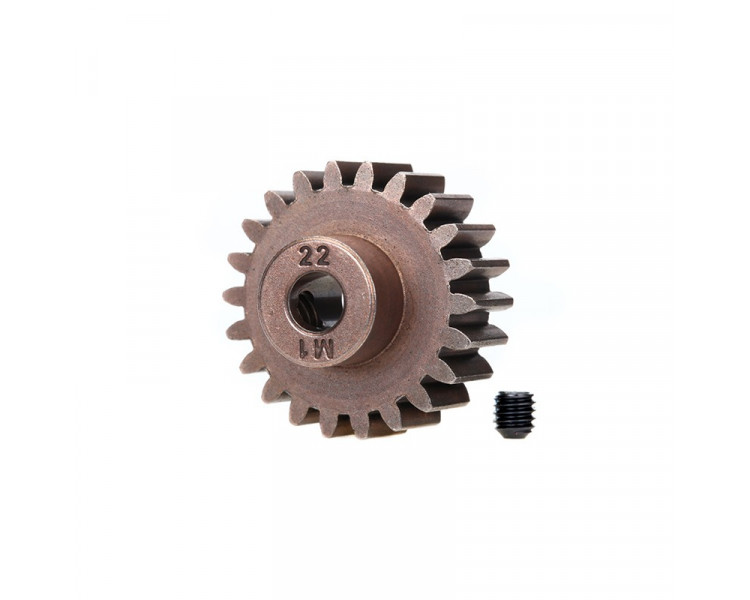 PIGNONE 22T MODULO 1 FORO DA 5MM.